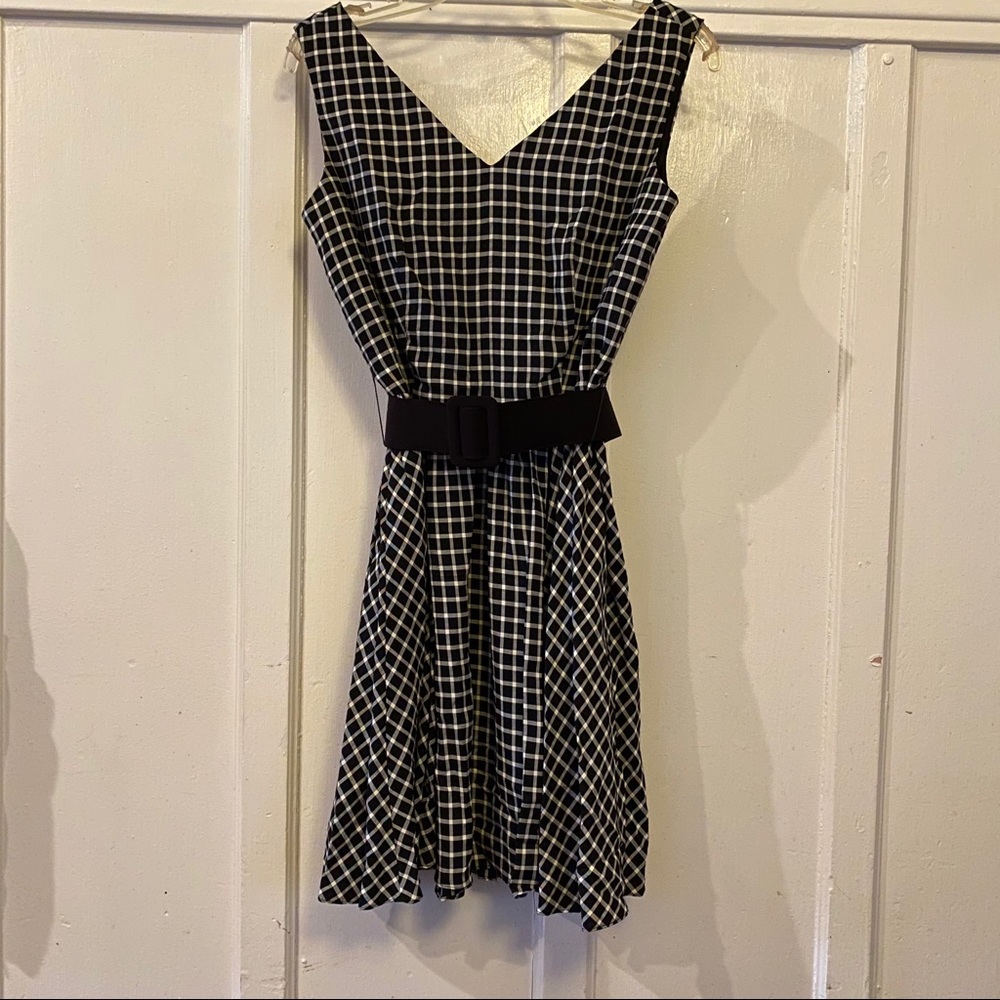 Vintage Odessa Belted Plaid Dress